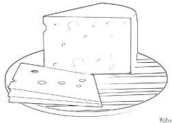 cheese Printable Coloring Nplooj Ntawv